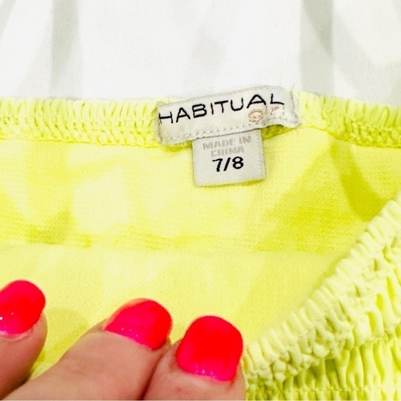 NWT Habitual Kids Girls' Bikini Tankini Swimsuit Ruched Off the Shoulder Top - Picture 4 of 5